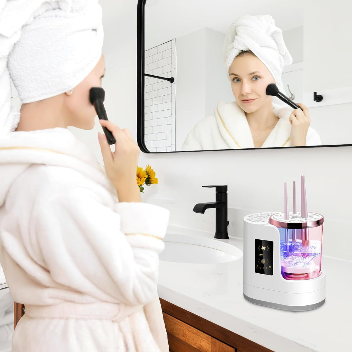 ShopMandu 2-in-1 Brush Cleanser & Dryer