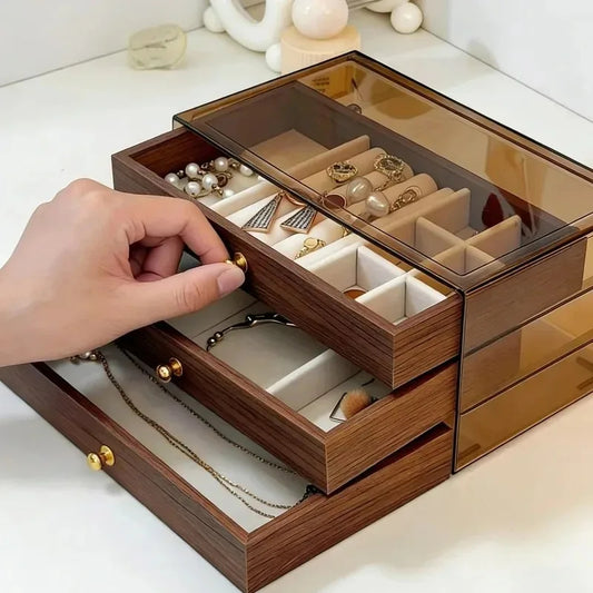 Premium-Wooden Jewellery Organizer