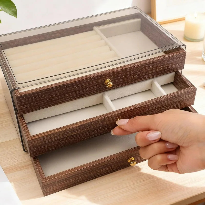 Premium-Wooden Jewellery Organizer