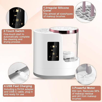 ShopMandu 2-in-1 Brush Cleanser & Dryer