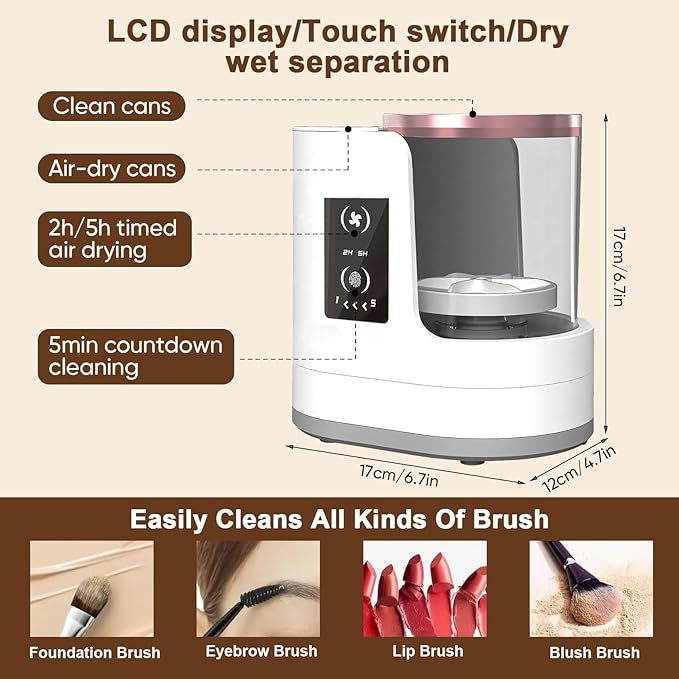 ShopMandu 2-in-1 Brush Cleanser & Dryer
