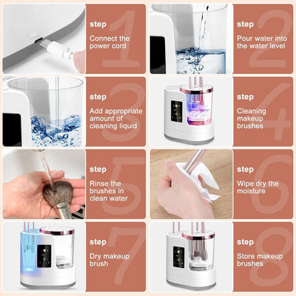 ShopMandu 2-in-1 Brush Cleanser & Dryer
