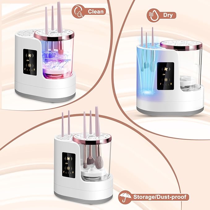 ShopMandu 2-in-1 Brush Cleanser & Dryer